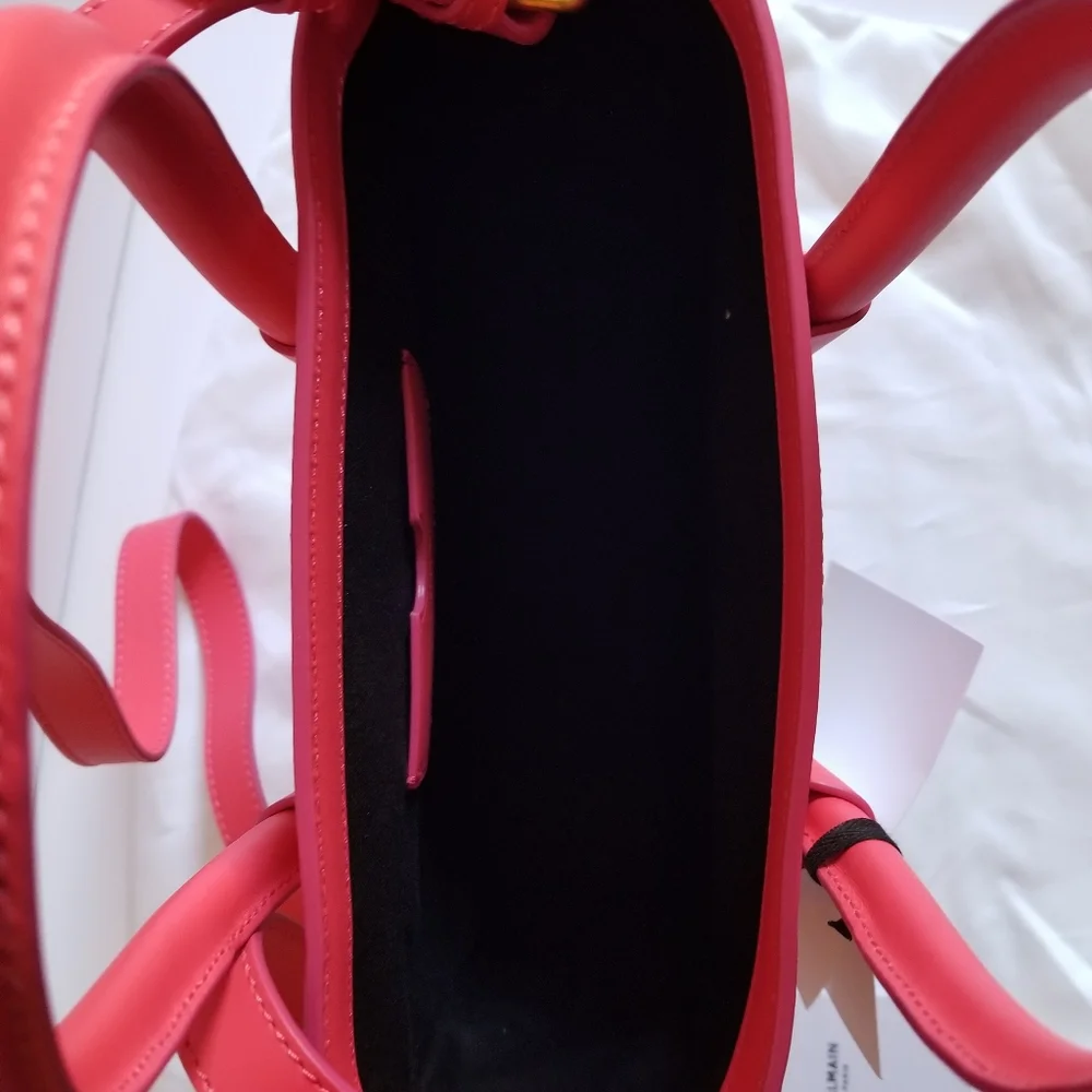 Balmain B-Army 24 Canvas Logo Shopper Crossbody Bag Natural Pink - Picture 13 of 13